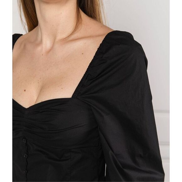 NWT Pinko - Italian Designer - The Kappa Puff Sleeve Blouse - Picture 4 of 16